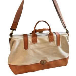 Fossil Canvas Long Live Vintage Doctors Bag